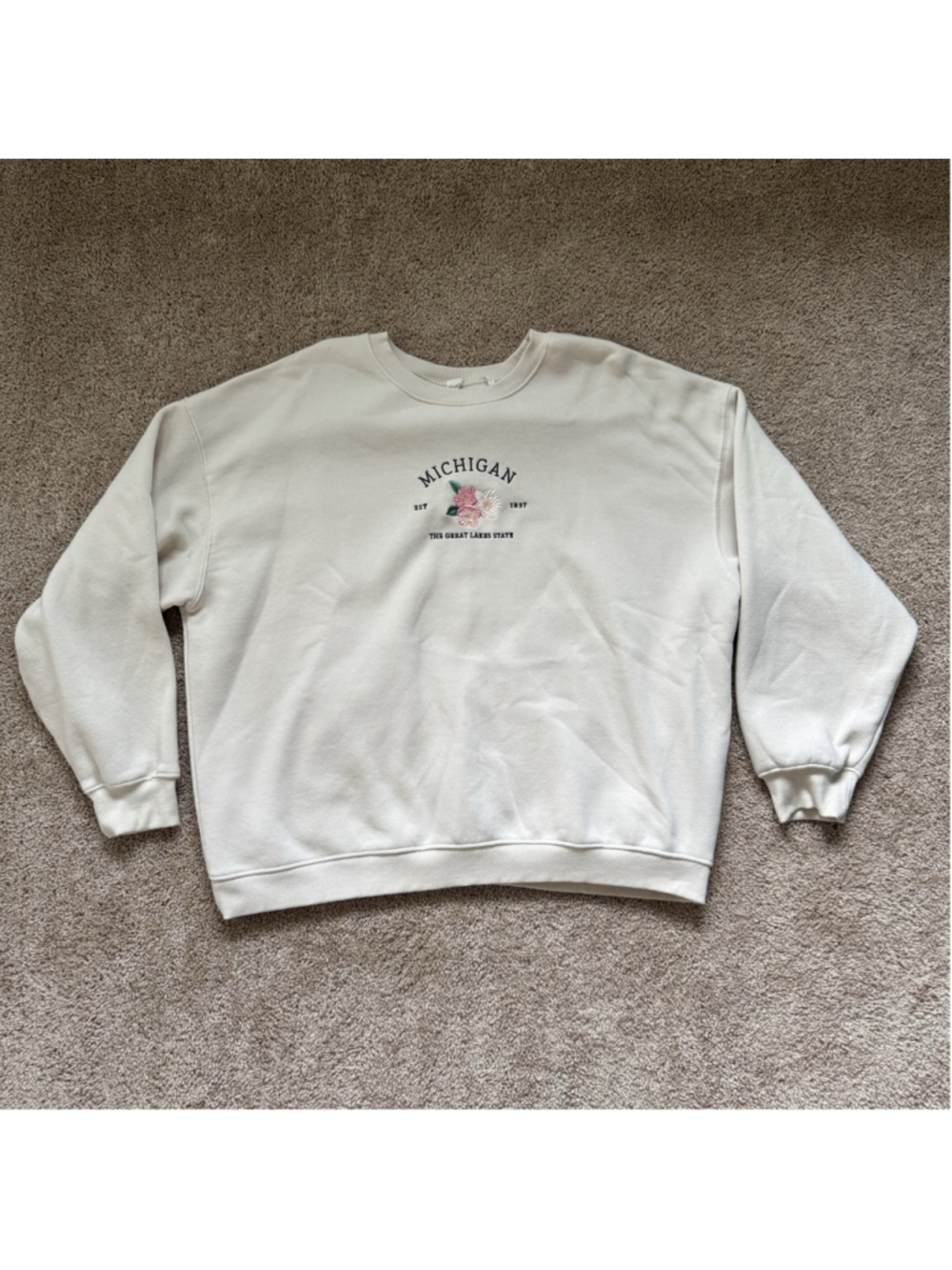 Michigan The Great Lakes State Unisex Crewneck Size XL